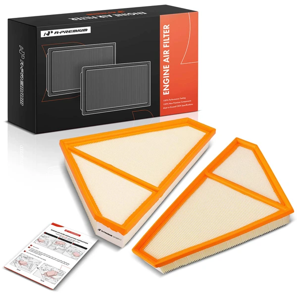 2 Pcs Driver & Passenger Engine Air Filter for Jaguar F-Type 2014-2024