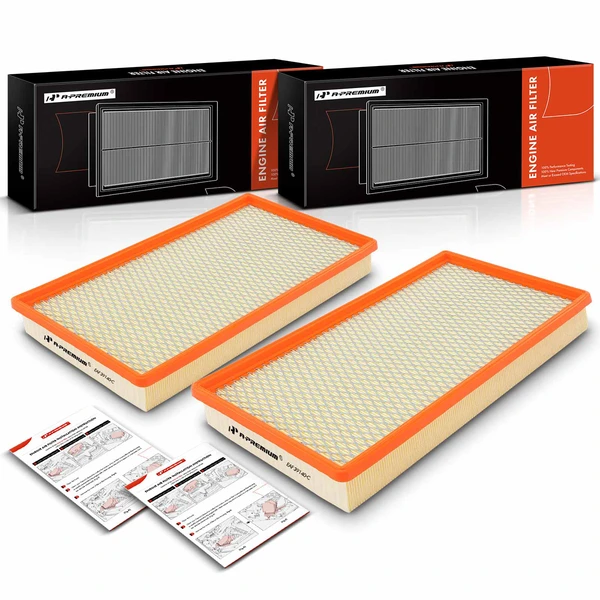 2 Pcs Engine Air Filter for 1996-2000 Chevrolet Express 1500