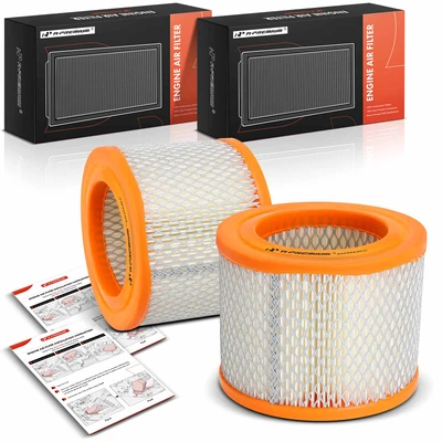 2 Pcs Engine Air Filter