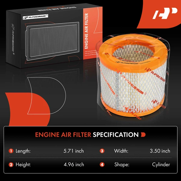 2 Pcs Engine Air Filter for Chevrolet Cavalier 85-94 Celebrity 85-90 Buick Cadillac