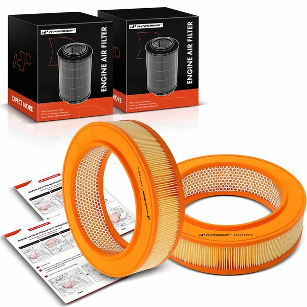 2 Pcs Engine Air Filter for Mercedes-Benz 240D 76-83 300CD 78-81 300D 77-81 300TD