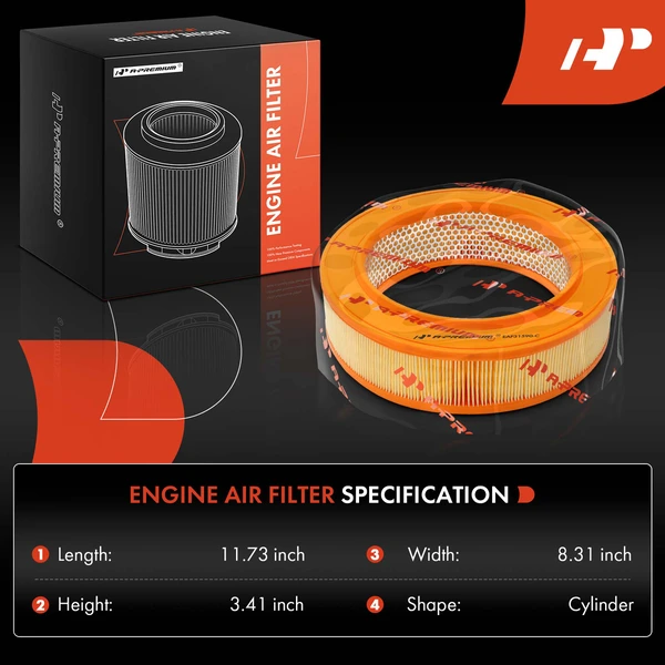 Engine Air Filter for Mercedes-Benz 240D 76-83 300CD 78-81 300D 300TD 3.0L 2.4L