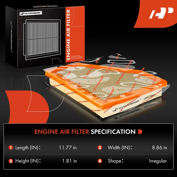 Engine Air Filter for Jeep WK2 Grand Cherokee WL Grand Cherokee L V6 3.6L Flex