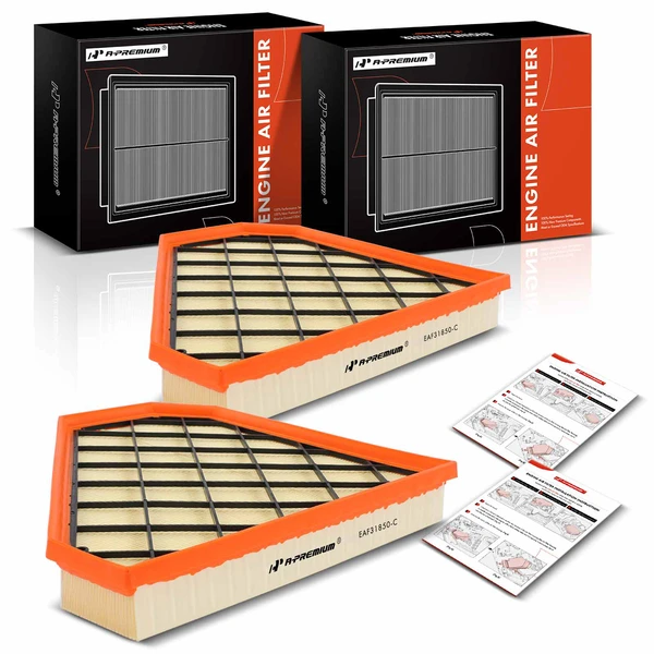 2 Pcs Engine Air Filter for Cadillac CTS 2014-2019 V6 3.6L Turbocharged