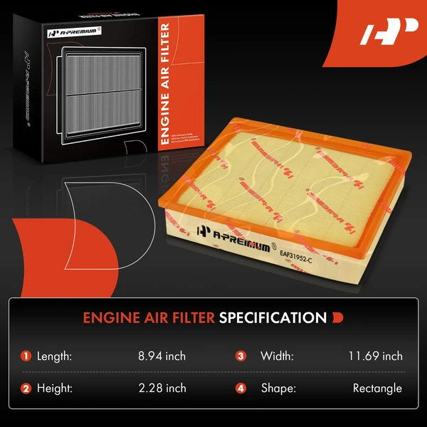 2 Pcs Engine Air Filter for Mercedes-Benz W202 C220 C208 CLK320 W163 ML500