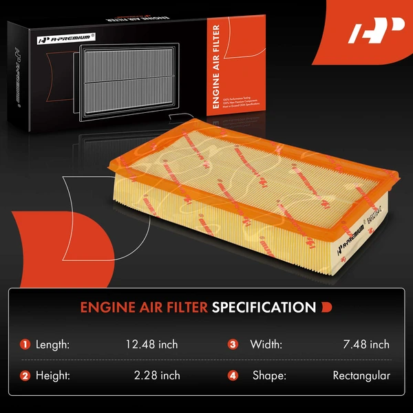 2 Pcs Engine Air Filter for Mercedes-Benz C43 AMG 1998 E320 2000-2003 E55 AMG