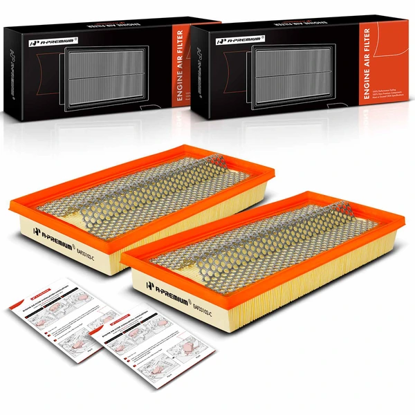 2 Pcs Engine Air Filter for 1993 Mercedes-Benz 400SEL