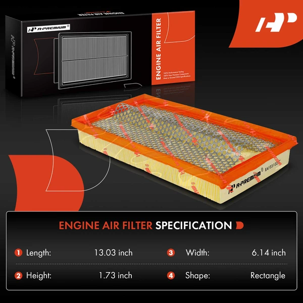 2 Pcs Engine Air Filter for Mercedes-Benz 400E 500E 1992-1993 CL500 1998-2000