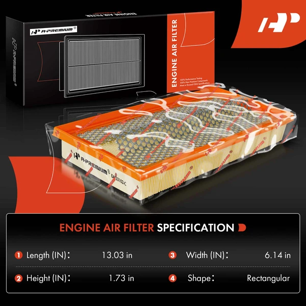 Engine Air Filter for Mercedes-Benz 400E 500E 1992-1993 CL500 1998-2000 500SEC