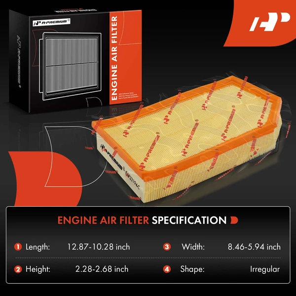 2 Pcs Engine Air Filter for Volvo XC90 2003-2006 L5 2.5L L6 2.9L