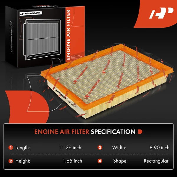 2 Pcs Engine Air Filter for Ford Mustang 1986-1993 Taurus 1989-1995 Thunderbird
