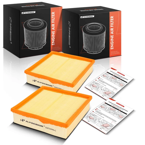 2 Pcs Engine Air Filter for Audi 100 200 4000 5000 Jaguar Porsche Volkswagen Volvo