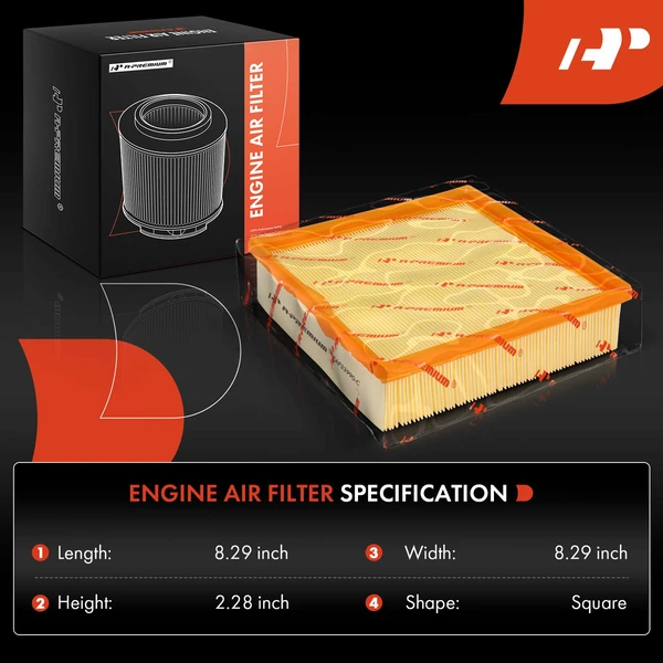 2 Pcs Engine Air Filter for Audi 100 200 4000 5000 Jaguar Porsche Volkswagen Volvo