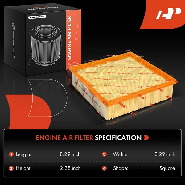 Engine Air Filter for Audi 100 200 1989-1991 Volkswagen Transporter Porsche 914