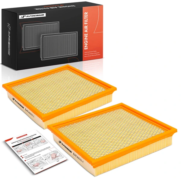 2 Pcs Front Engine Air Filter for Lincoln Mark VIII 1993-1998 V8 4.6L