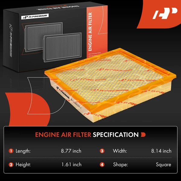 2 Pcs Front Engine Air Filter for Lincoln Mark VIII 1993-1998 V8 4.6L