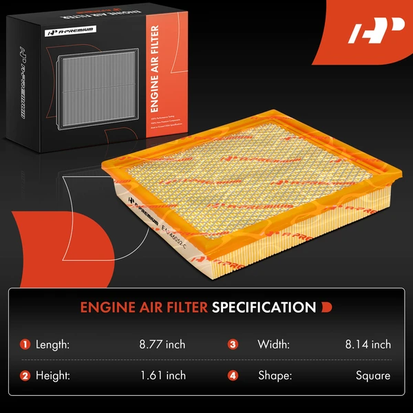 Front Engine Air Filter for Lincoln Mark VIII 1993-1998 V8 4.6L