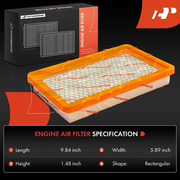 2 Pcs Engine Air Filter for Ford Escort Hyundai Excel Kia Sephia Mazda 323 Protege