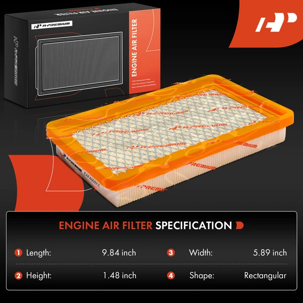 Engine Air Filter for Ford Escort Hyundai Excel Kia Sephia Mazda Miata Protege