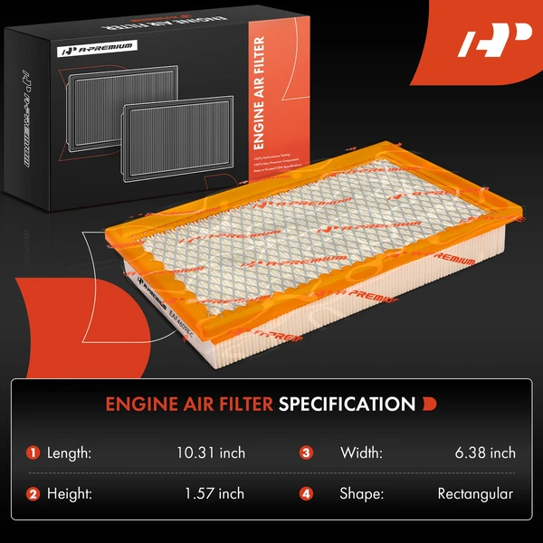 2 Pcs Engine Air Filter for Ford Probe Mazda 626 MX-6 1993-1997 L4 2.0L V6 2.5L