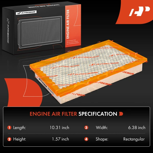 Engine Air Filter for Ford Probe Mazda 626 MX-6 1993-1997 2.0L V6 2.5L