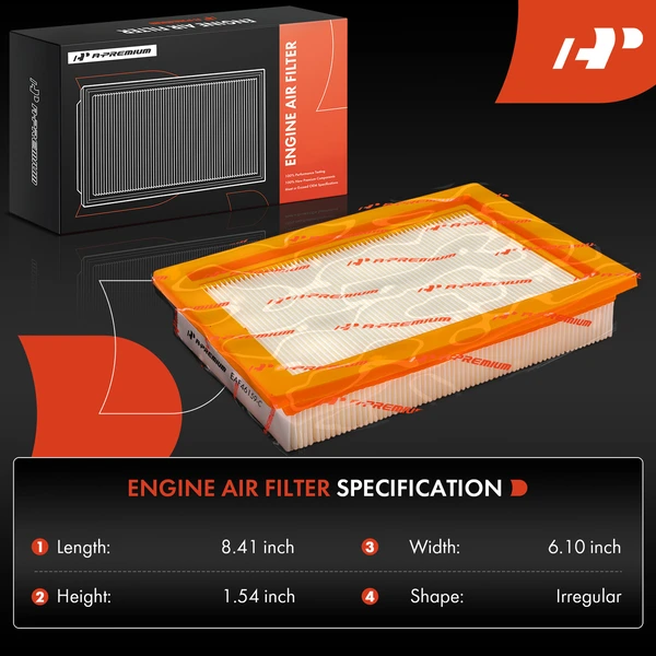 Engine Air Filter for Chevrolet Beretta Corsica 1989-1993 Pontiac Tempest 1989-1991