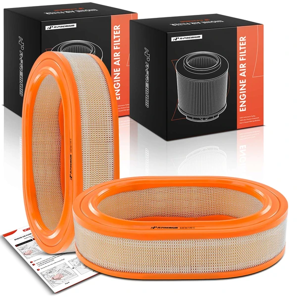 2 Pcs Engine Air Filter for 1988-1993 Dodge D250