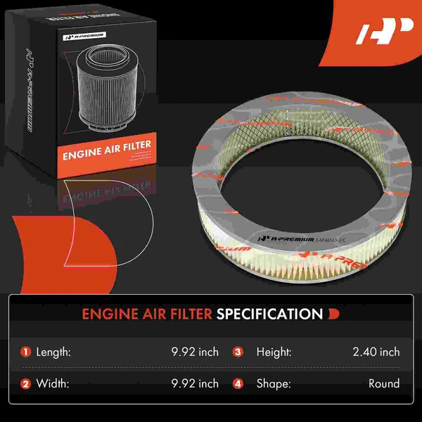 2 Pcs Engine Air Filter for Toyota Corolla Chevrolet LUV GMC S15 Nissan 720 Datsun