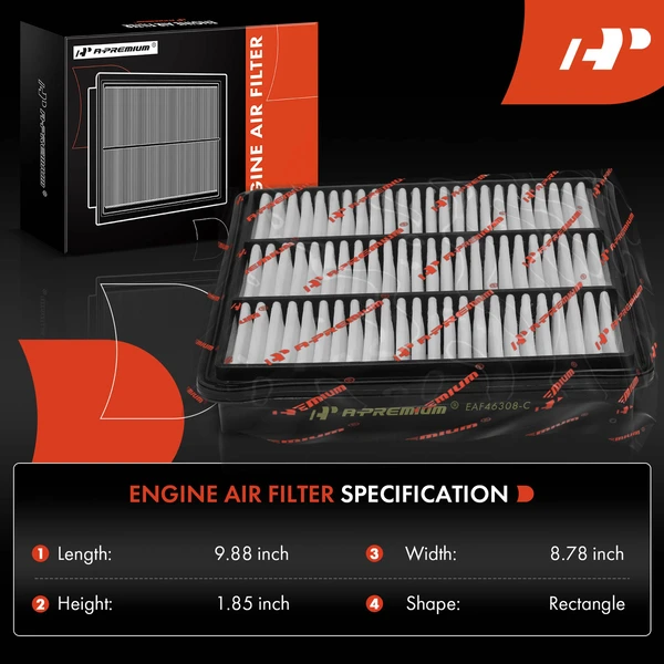 2 Pcs Engine Air Filter for Mitsubishi Montero 1994-2000 Montero Sport 1999-2004