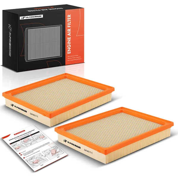 2 Pcs Flexible Panel Air Filter for 1993-1994 Ford F-Super Duty