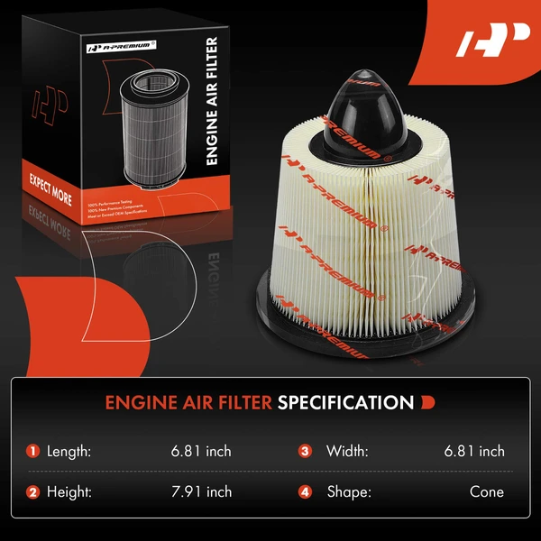 2 Pcs Engine Air Filter for Ford Explorer 1995-1997 Ranger 1995-1998 Escort