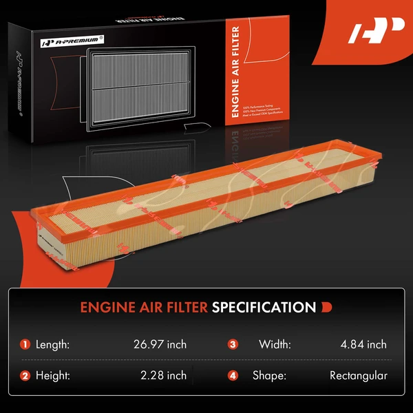 2 Pcs Engine Air Filter for Porsche Panamera 2010-2016 2020-2022