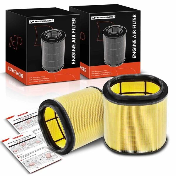 2 Pcs Engine Air Filter for Porsche 911 2009-2015 3.6L 3.8L