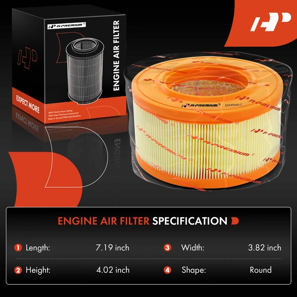 2 Pcs Engine Air Filter for Saab 900 91-94 Volkswagen Vanagon Transporter 86-91