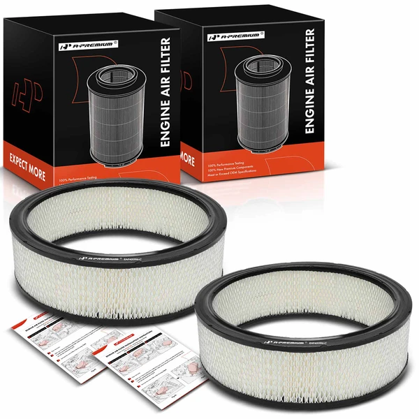 2 Pcs Front Engine Air Filter for 1982-1989 GMC P2500