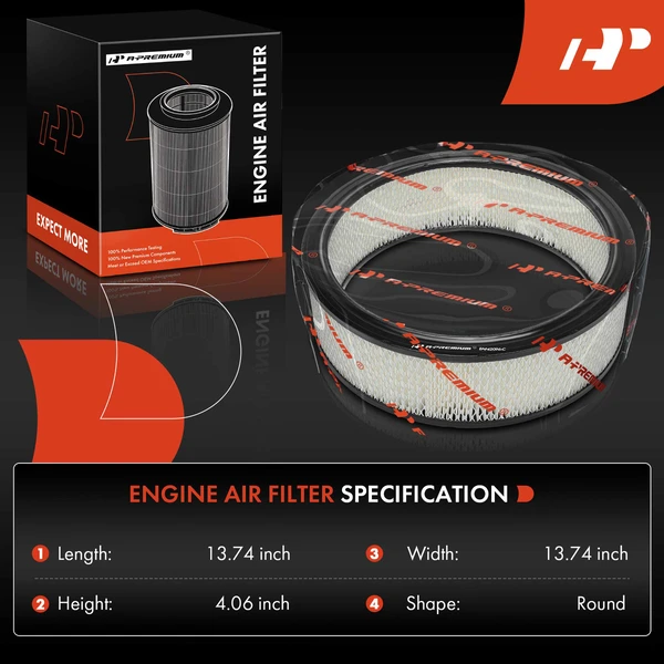 Engine Air Filter for Chevrolet C1500 C2500 C3500 Impala GMC Jimmy K1500 Olds