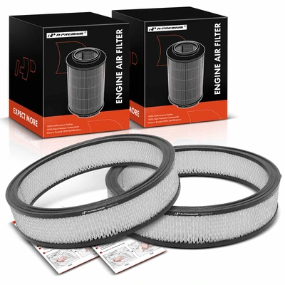 2 Pcs Front Engine Air Filter