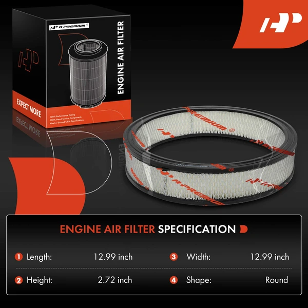 Engine Air Filter for Ford F-100 150 250 350 Mustang Lincoln Continental Mercury