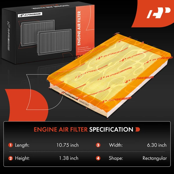 2 Pcs Engine Air Filter for Nissan Maxima 1985-1988 200SX Stanza Subaru Brat GL-10