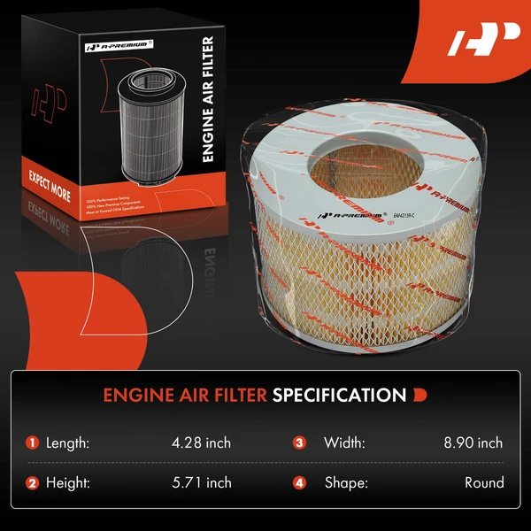 2 Pcs Engine Air Filter for Toyota Land Cruiser 1960-1974 1981-1997 Lexus LX450