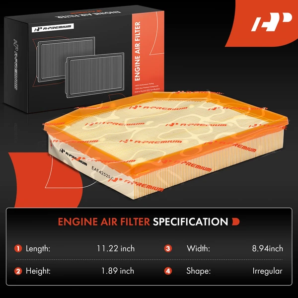 2 Pcs Engine Air Filter for BMW E83 F25 X3 2007-2011 E85 E86 Z4 2006-2009 2.5L 3.0L