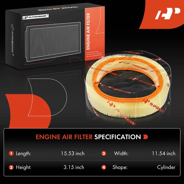 2 Pcs Engine Air Filter for Mercedes-Benz 380SE 380SEC 380SEL 380SL 380SLC 420SEL