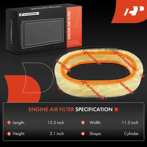 Engine Air Filter for Mercedes-Benz 560SEC 420SEL 560SEL 1986-1991 380SE 380SEL