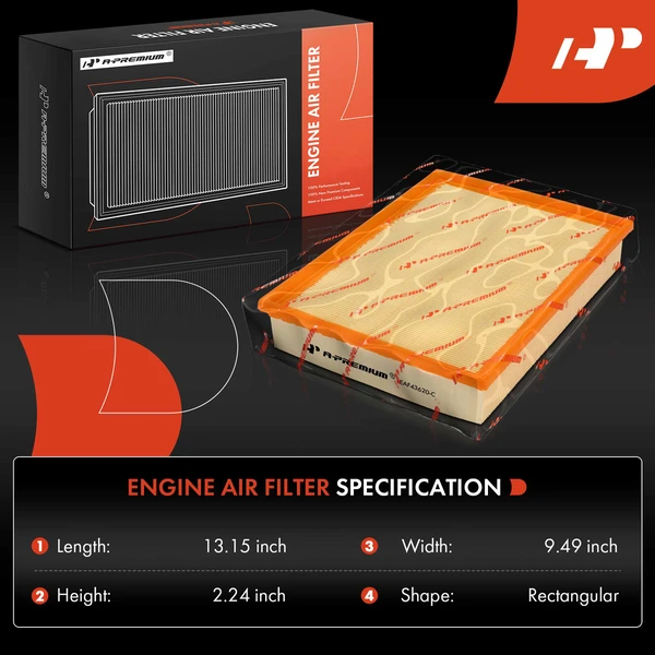 2 Pcs Engine Air Filter for Volvo 244 245 745 1985 740 1985-1992 760 83-90 780 940