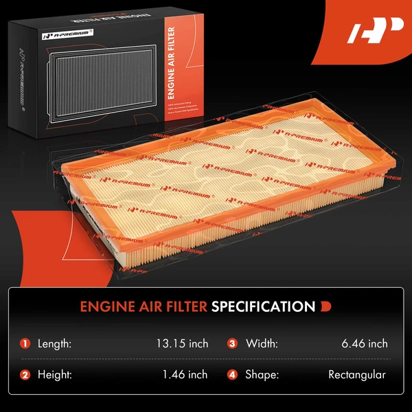 2 Pcs Engine Air Filter for Volvo 240 90-93 242 75-84 244 245 75-89 264 80-81