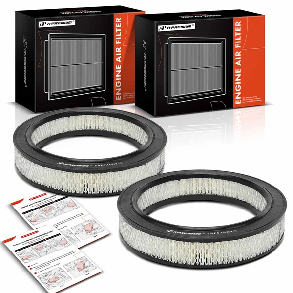 2 Pcs Engine Air Filter for 1988-1989 Dodge W250