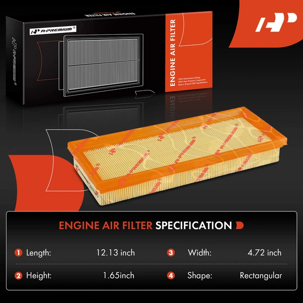 2 Pcs Engine Air Filter for Chrysler Crossfire Mercedes-Benz C32 AMG SLK32 AMG