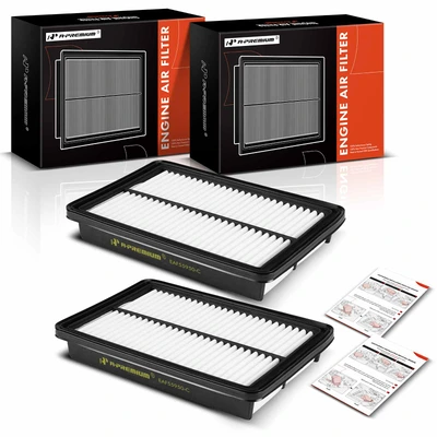 2 Pcs Engine Air Filter with Rigid Panel