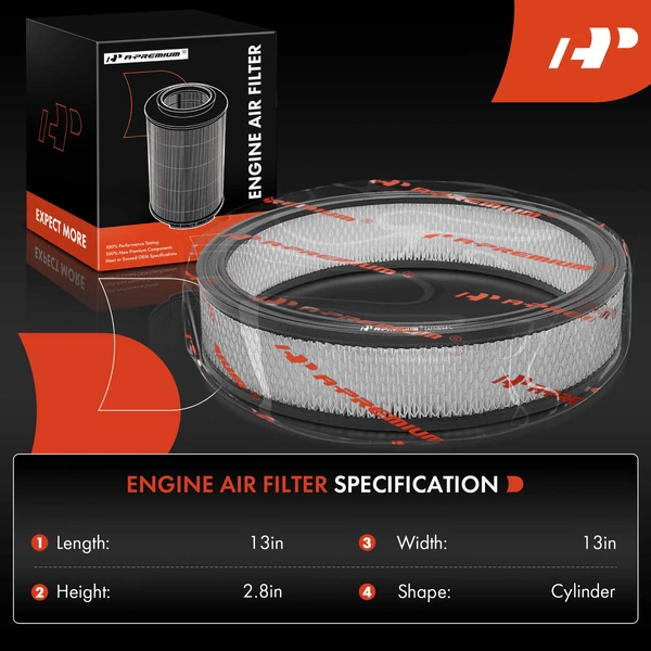 2 Pcs Front Engine Air Filter for Dodge Charger Chrysler Plymouth International Jensen