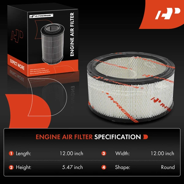 Engine Air Filter for Chevy C10 C20 P20 V30 R3500 GMC C1500 C2500 Suburban Jimmy